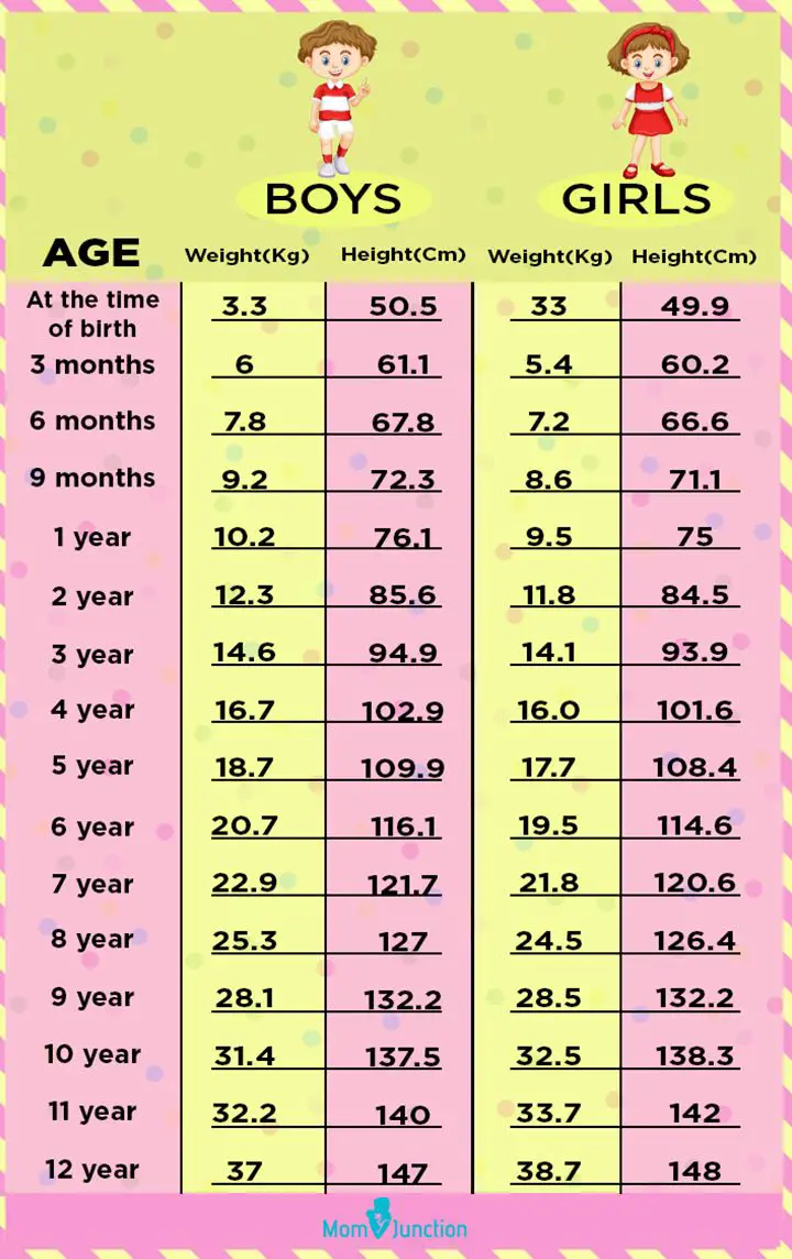 Childs Height And Weight Chart